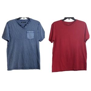 2 Lot Kenneth Cole & 21 MEN Polo T-Shirt M